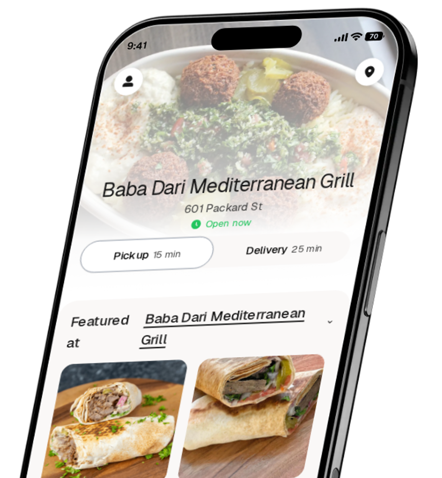 Baba Dari Mediterranean Grill app preview